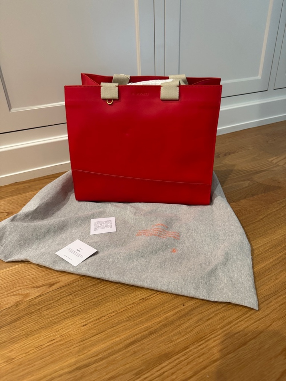 Il Bisonte Fifty On Leather Tote – Sole Red – NWT Italy Structured Bag